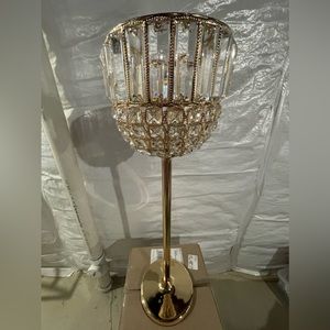 Gold Center Stand. (Only One). 31” high x 8” rad